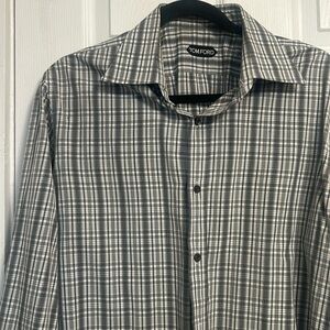 Tom Ford Plaid Button Up